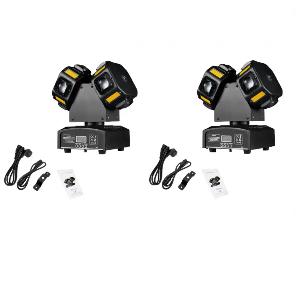 DecorBites™ 8x12W RGBW 140W Dual Head LED Beam & Strobe & Laser 3-in-1 DJ Light