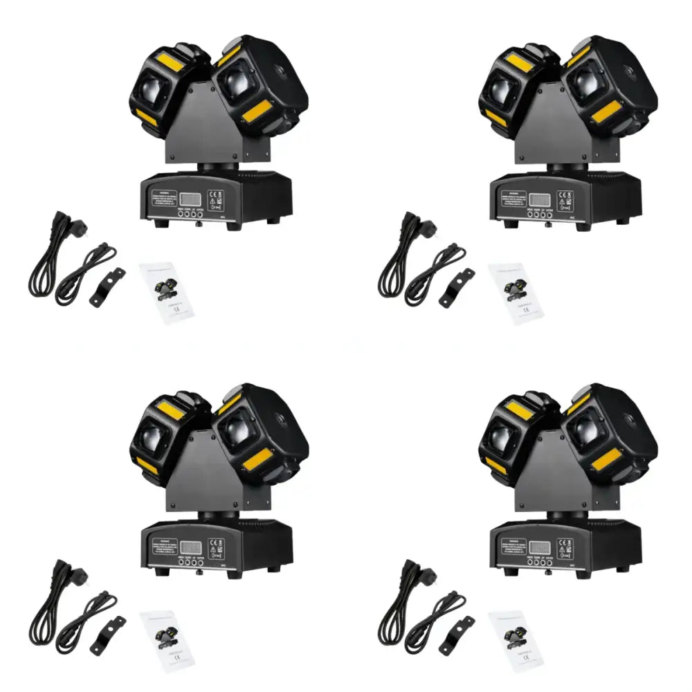 DecorBites™ 8x12W RGBW 140W Dual Head LED Beam & Strobe & Laser 3-in-1 DJ Light