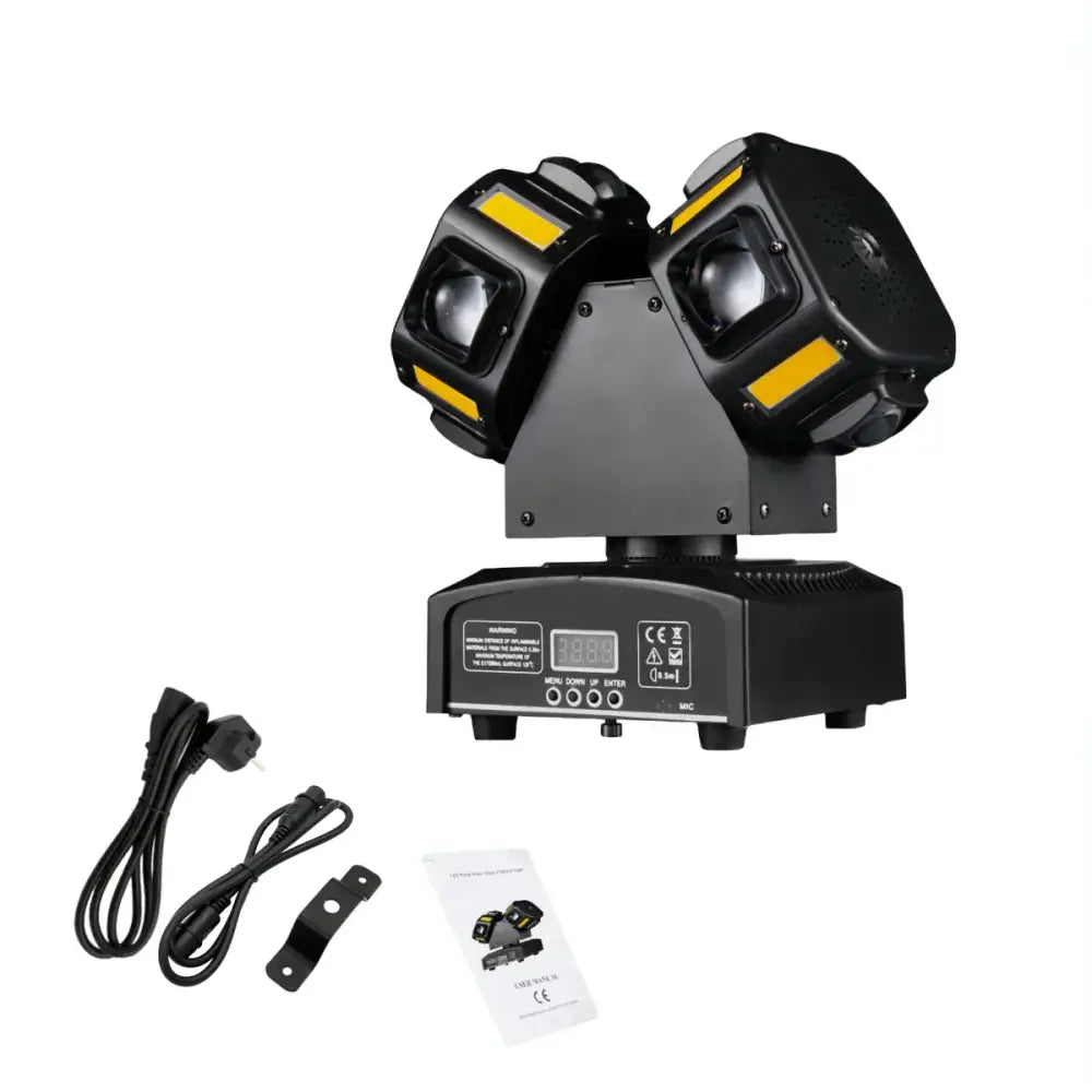 DecorBites™ 8x12W RGBW 140W Dual Head LED Beam & Strobe & Laser 3-in-1 DJ Light