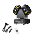 DecorBites™ 8x12W RGBW 140W Dual Head LED Beam & Strobe & Laser 3-in-1 DJ Light