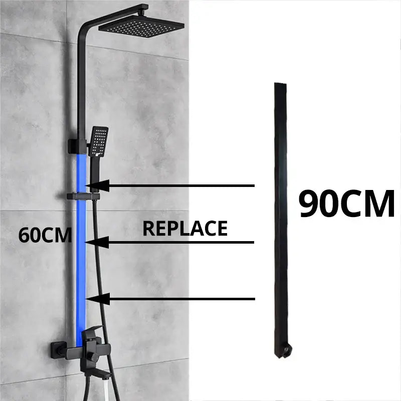 DecorBites™ 90CM Tube-Bar Extend Pipe for Shower Faucet Extension