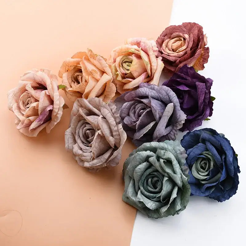 DecorBites™ 9CM Silk Roses Artificial Flowers for Home Decor, DIY, Gifts, Weddings