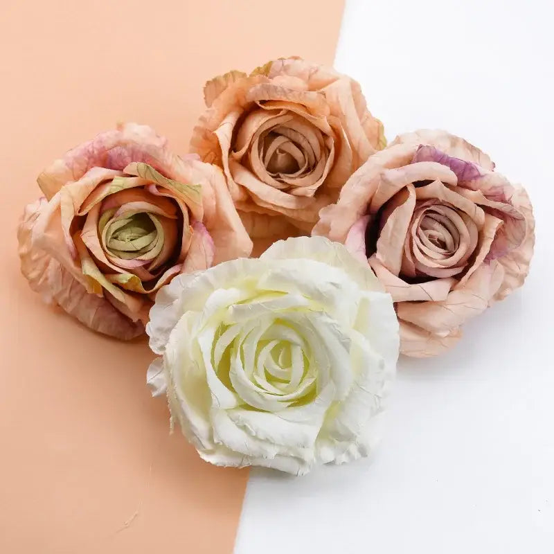 DecorBites™ 9CM Silk Roses Artificial Flowers for Home Decor, DIY, Gifts, Weddings