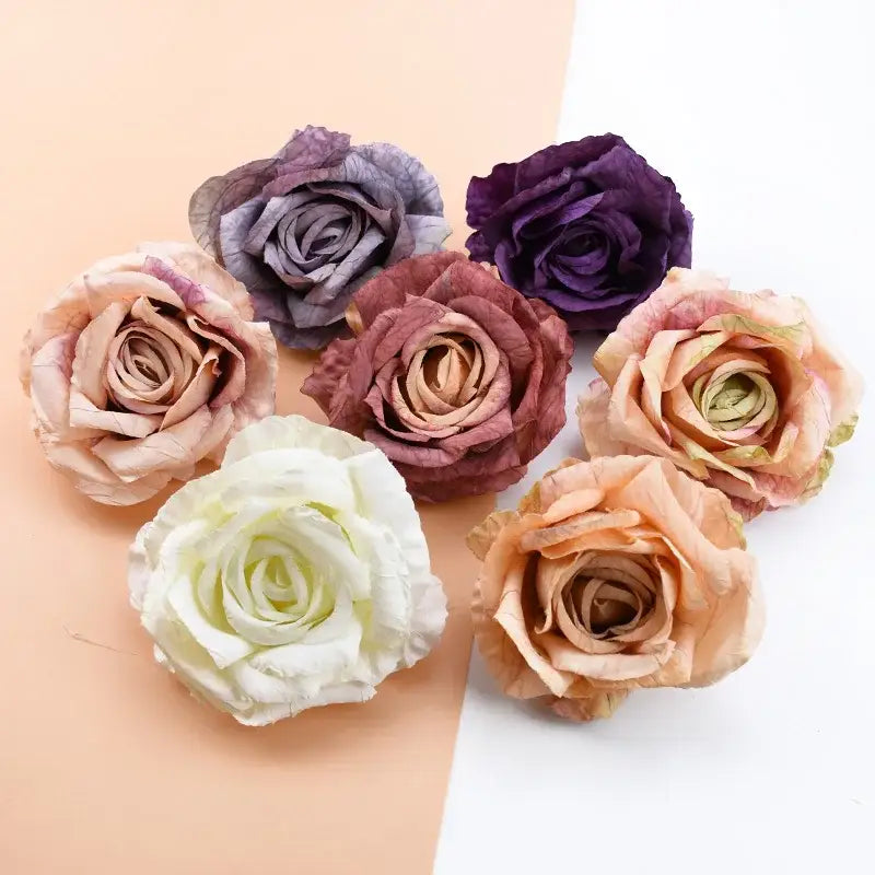 DecorBites™ 9CM Silk Roses Artificial Flowers for Home Decor, DIY, Gifts, Weddings