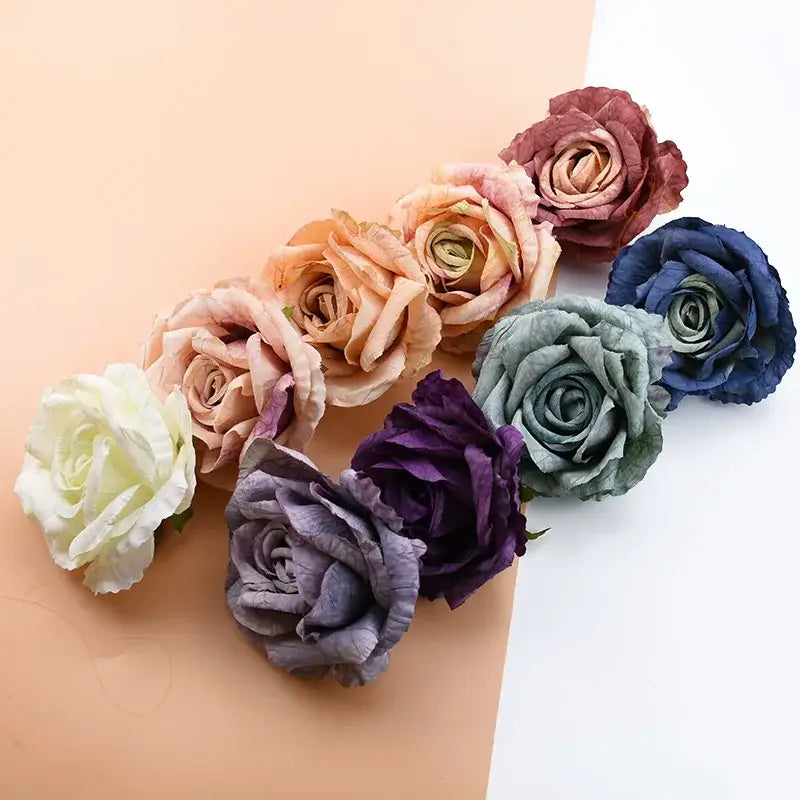 DecorBites™ 9CM Silk Roses Artificial Flowers for Home Decor, DIY, Gifts, Weddings