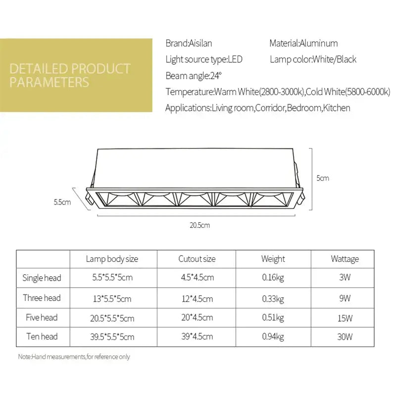 DecorBites™ 9W/15W CRI97 LED Recessed Spot Light for Living Room Bedroom, Flicker-free Downlight