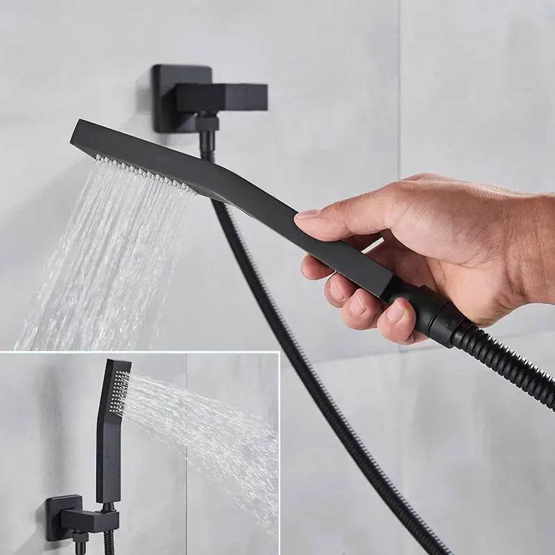 DecorBites™ ABS Plastic Hand Shower with Hose, Bracket | Wall Mounted Handheld Shower