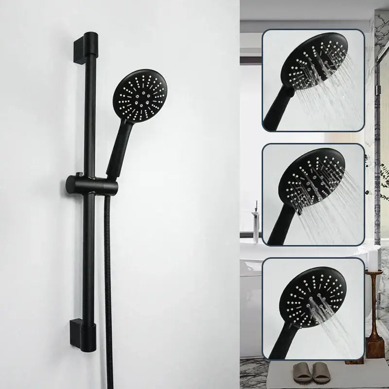 DecorBites™ ABS3 Rain Shower Head Set with Adjustable Rod & Hose