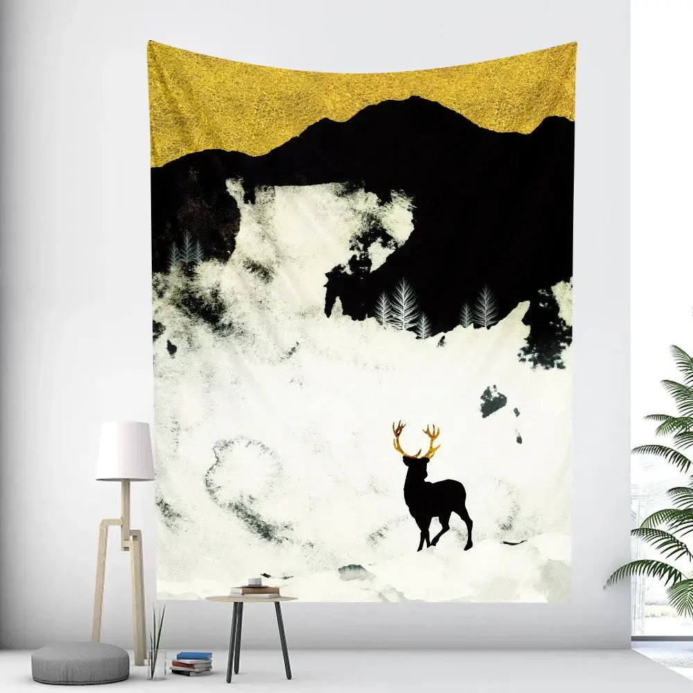 DecorBites™ Abstract Animal Tapestry Wall Hanging for Home Décor and Bohemian Style