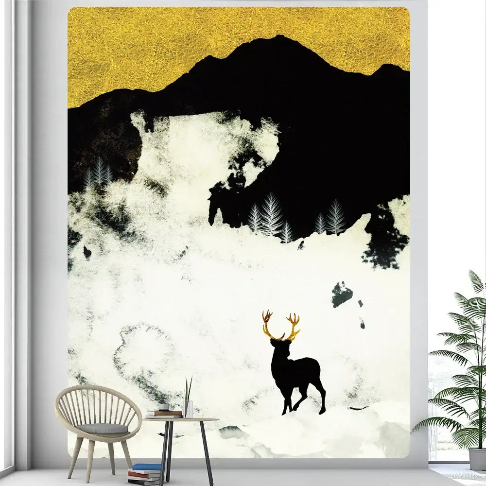 DecorBites™ Abstract Animal Tapestry Wall Hanging for Home Décor and Bohemian Style