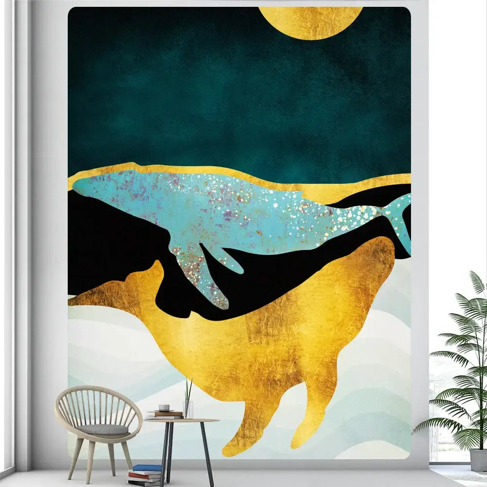 DecorBites™ Abstract Animal Tapestry Wall Hanging for Home Décor and Bohemian Style