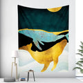 DecorBites™ Abstract Animal Tapestry Wall Hanging for Home Décor and Bohemian Style