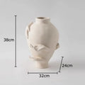DecorBites™ Abstract Art Ceramic Vase for Desk Decoration and Room Aesthetic