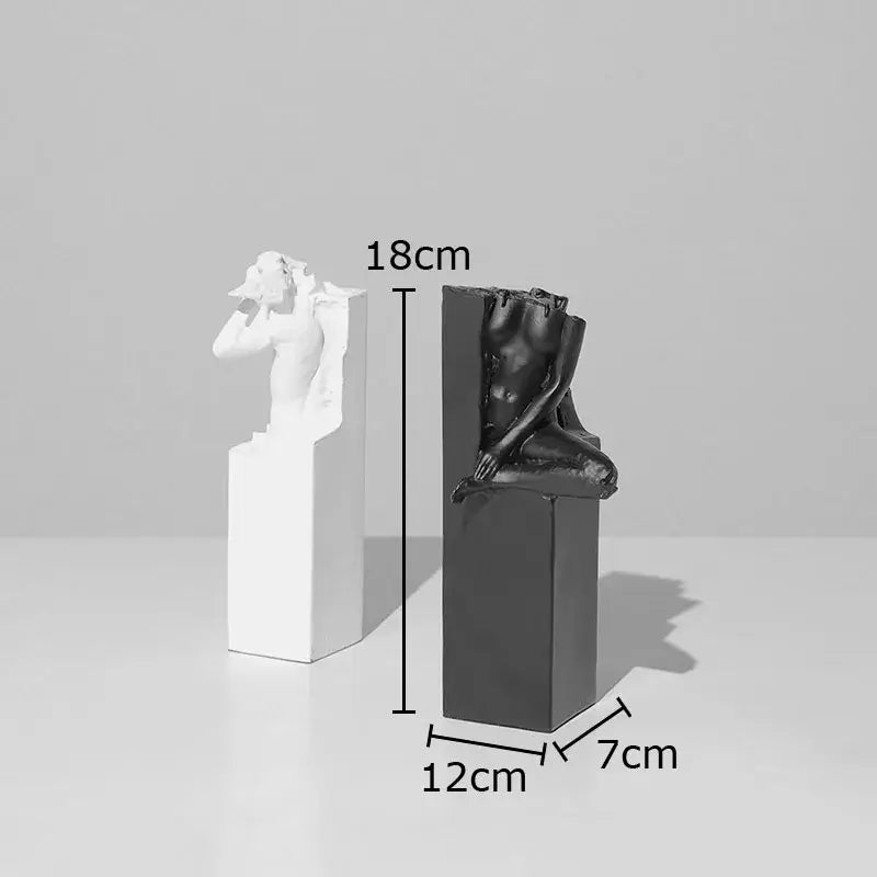 DecorBites™ Abstract Art Character Statue Resin Sculpture Desk Ornament