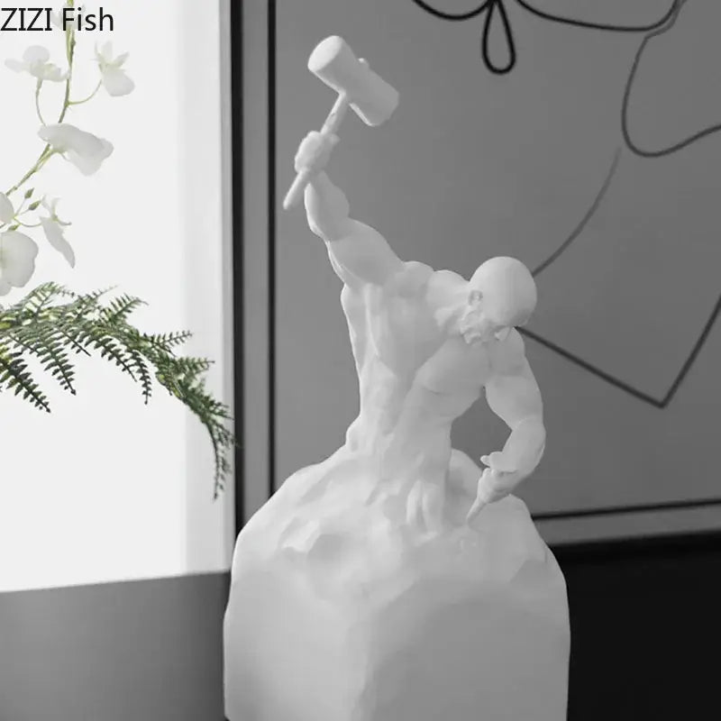DecorBites™ Abstract Art Character Statue Resin Sculpture Desk Ornament