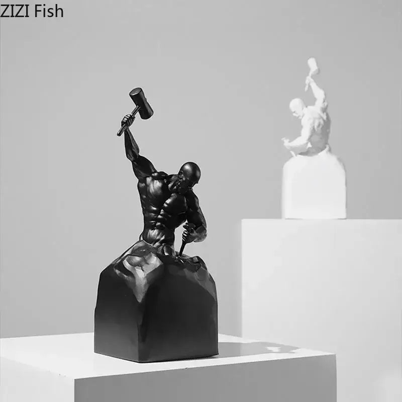 DecorBites™ Abstract Art Character Statue Resin Sculpture Desk Ornament