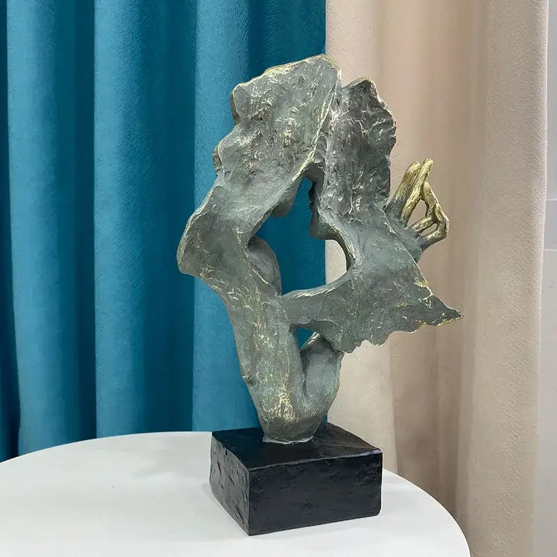 DecorBites™ Abstract Art Couple Mask Statue Figurines for Interior Decor & Gifts