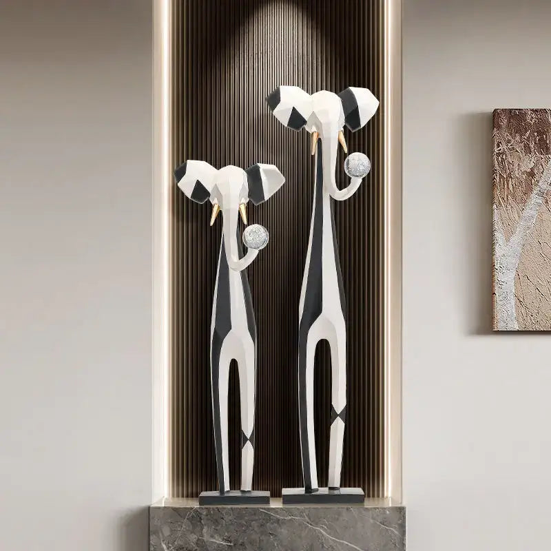 DecorBites™ Abstract Art Living Room TV Cabinet, Modern High-End Decor, Large & Slender
