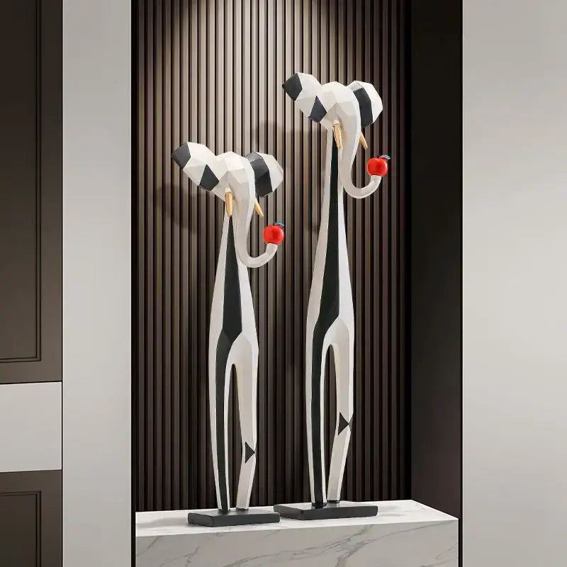 DecorBites™ Abstract Art Living Room TV Cabinet, Modern High-End Decor, Large & Slender