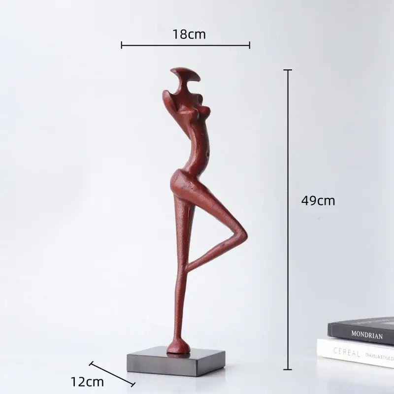 DecorBites™ Abstract Black Metal Female Figure Sculpture Home Decor Accessory