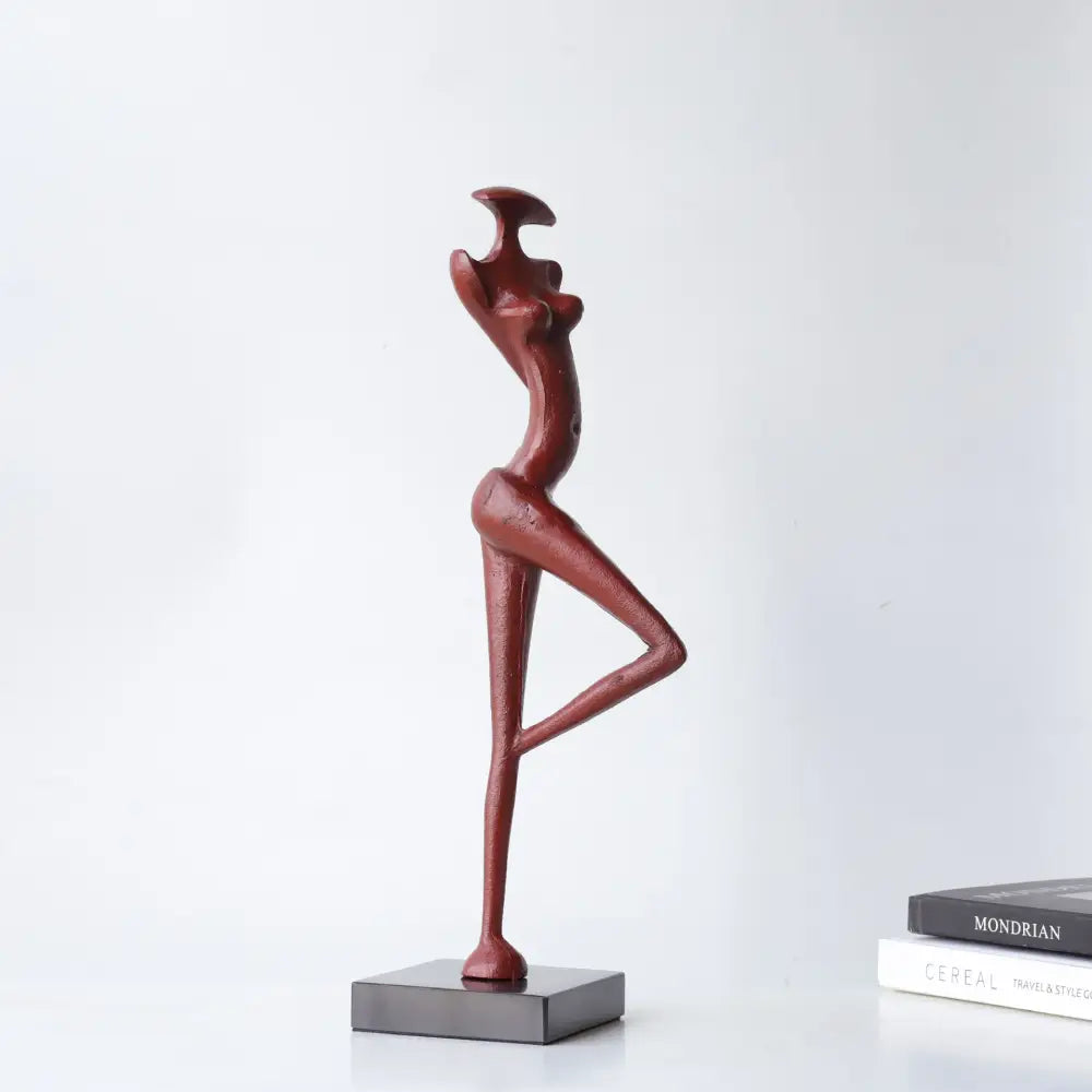 DecorBites™ Abstract Black Metal Female Figure Sculpture Home Decor Accessory
