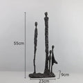 DecorBites™ Abstract Cast Iron Figure Sculpture Modern Home Decor Statue Craft