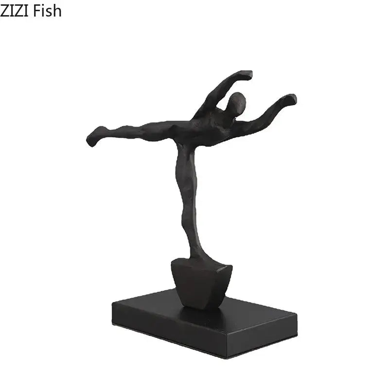 DecorBites™ Abstract Cast Iron Figure Sculpture Modern Home Decor Statue Craft