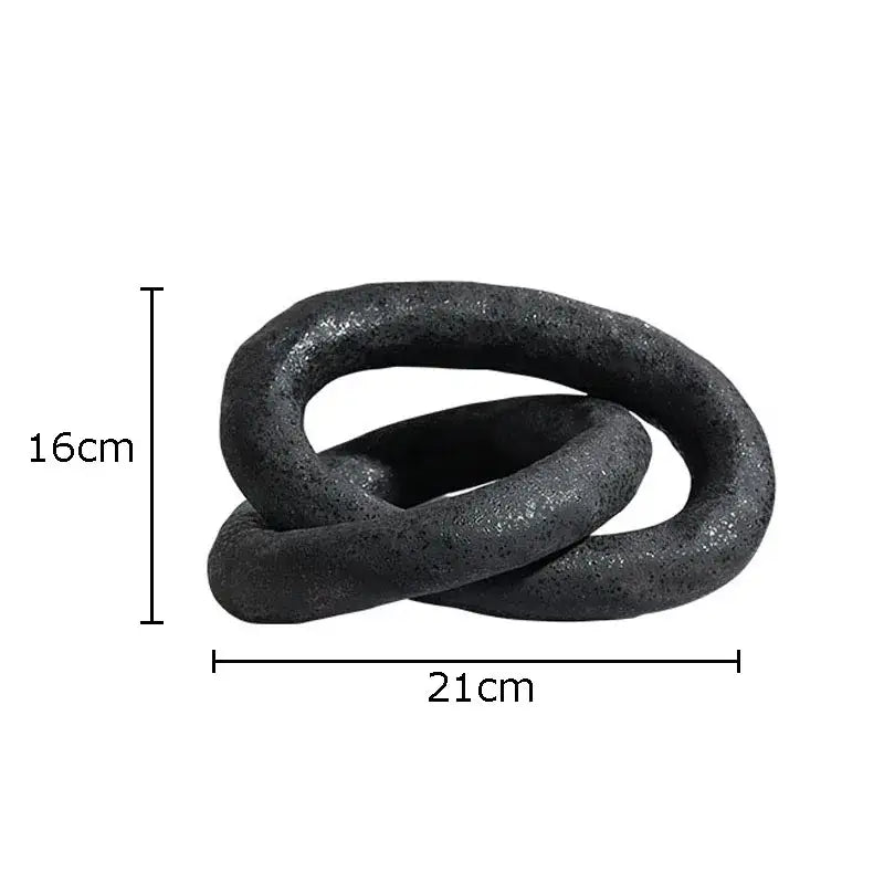DecorBites™ Abstract Ceramic Knot Sculpture for Room Aesthetic Decor