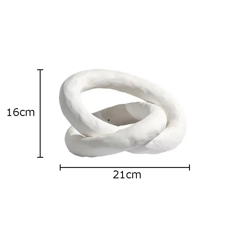 DecorBites™ Abstract Ceramic Knot Sculpture for Room Aesthetic Decor