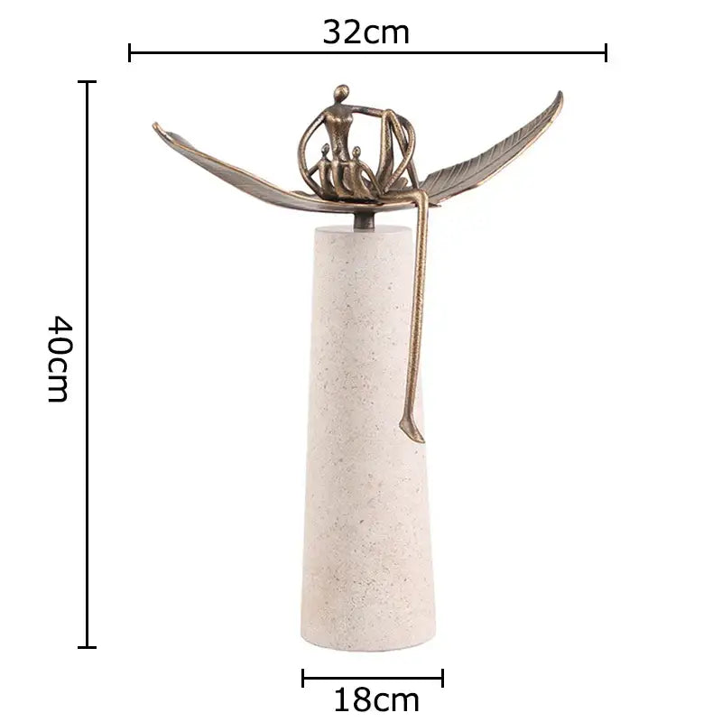 DecorBites™ Abstract Character Marble Sculpture Room Decor