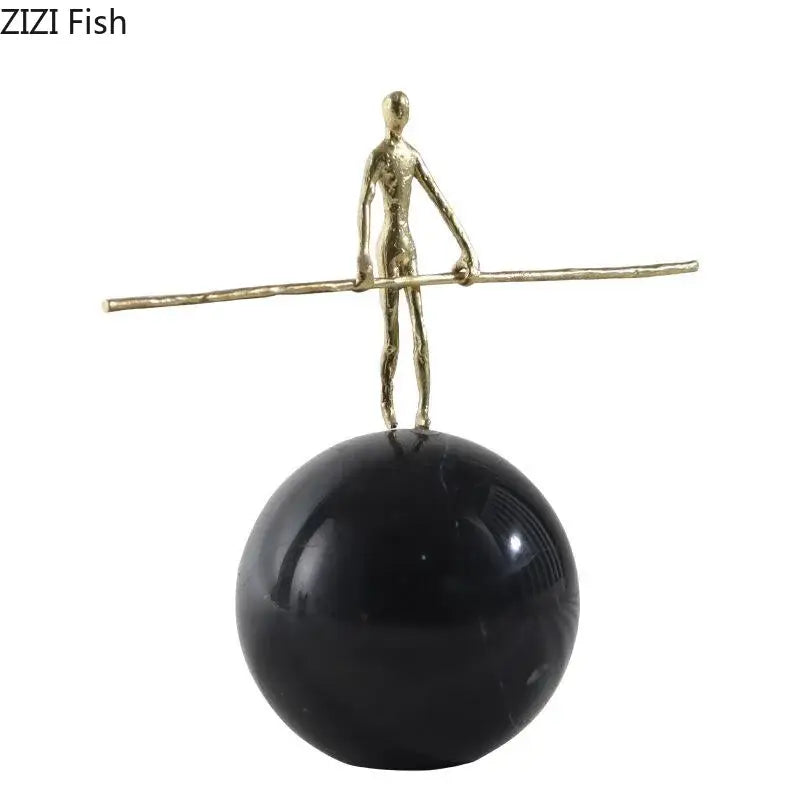 DecorBites™ Abstract Character Marble Sculpture Room Decor