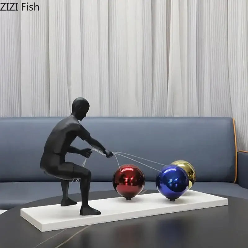 DecorBites™ Abstract Character Metal Sculpture Desk Ornament Aesthetic Room Decor