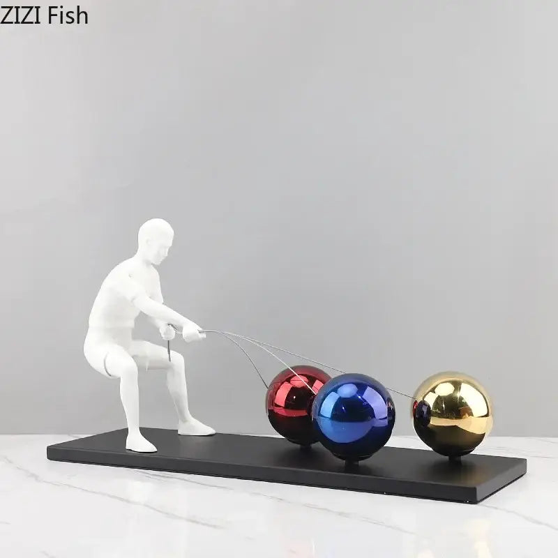 DecorBites™ Abstract Character Metal Sculpture Desk Ornament Aesthetic Room Decor