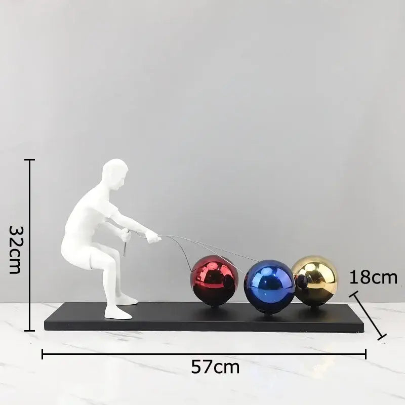 DecorBites™ Abstract Character Metal Sculpture Desk Ornament Aesthetic Room Decor