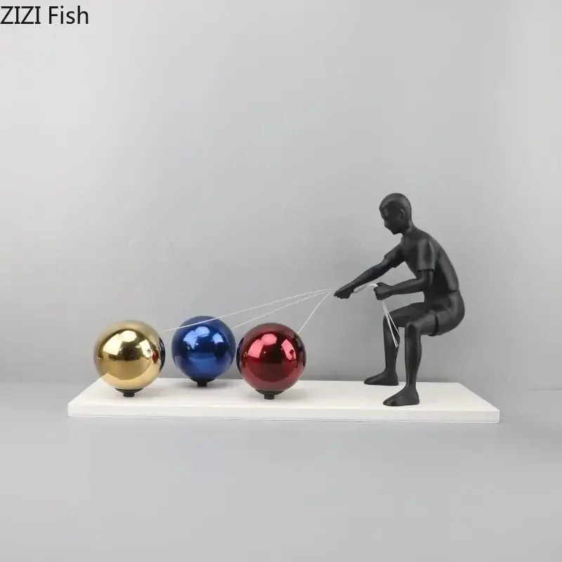 DecorBites™ Abstract Character Metal Sculpture Desk Ornament Aesthetic Room Decor