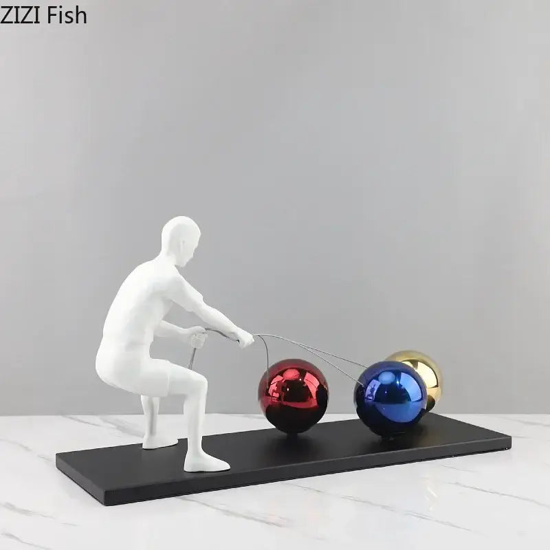 DecorBites™ Abstract Character Metal Sculpture Desk Ornament Aesthetic Room Decor