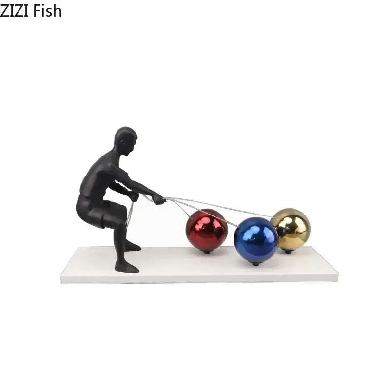 DecorBites™ Abstract Character Metal Sculpture Desk Ornament Aesthetic Room Decor