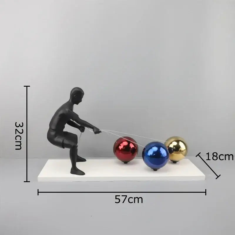 DecorBites™ Abstract Character Metal Sculpture Desk Ornament Aesthetic Room Decor