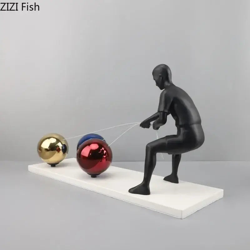 DecorBites™ Abstract Character Metal Sculpture Desk Ornament Aesthetic Room Decor