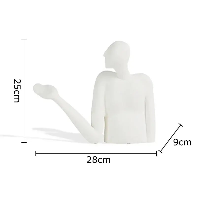DecorBites™ Abstract Character Resin Sculpture Desk Decoration for Modern Aesthetics