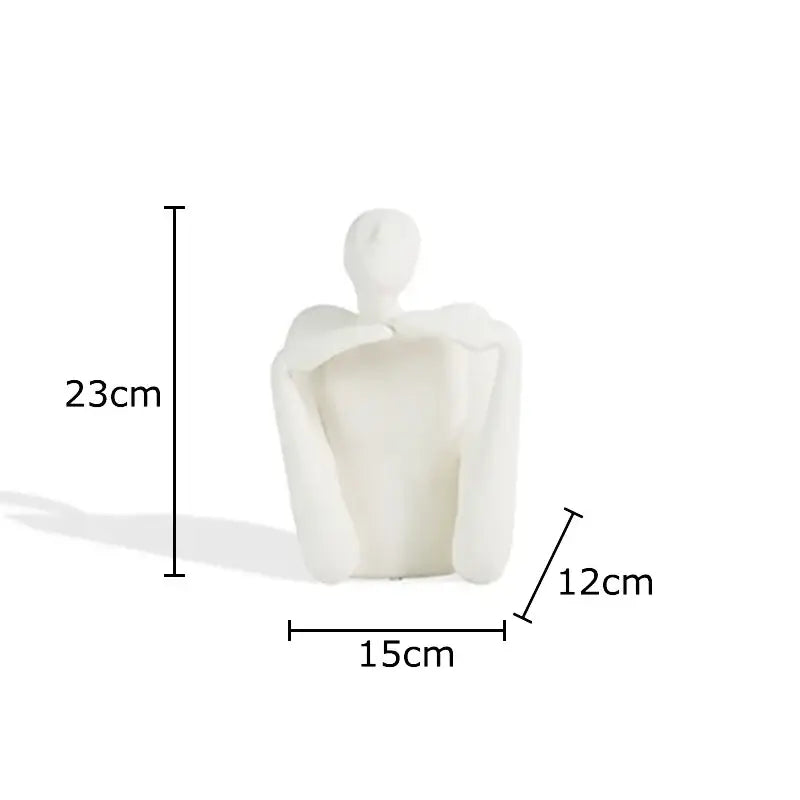 DecorBites™ Abstract Character Resin Sculpture Desk Decoration for Modern Aesthetics