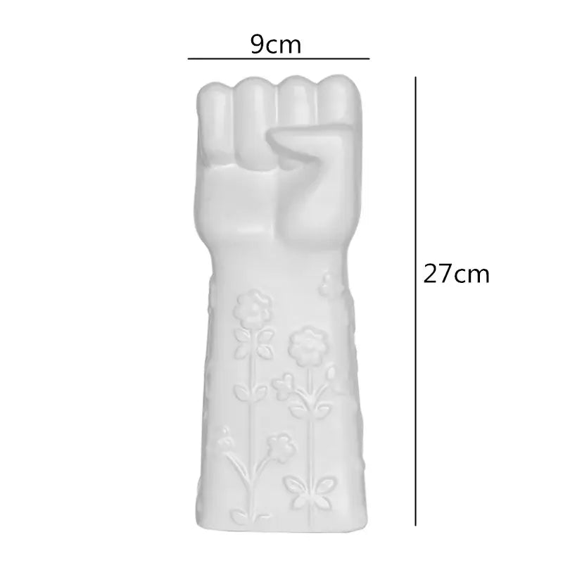 DecorBites™ Abstract Character White Ceramics Vase Home Decor Handcrafted Modern Flower Arrangement