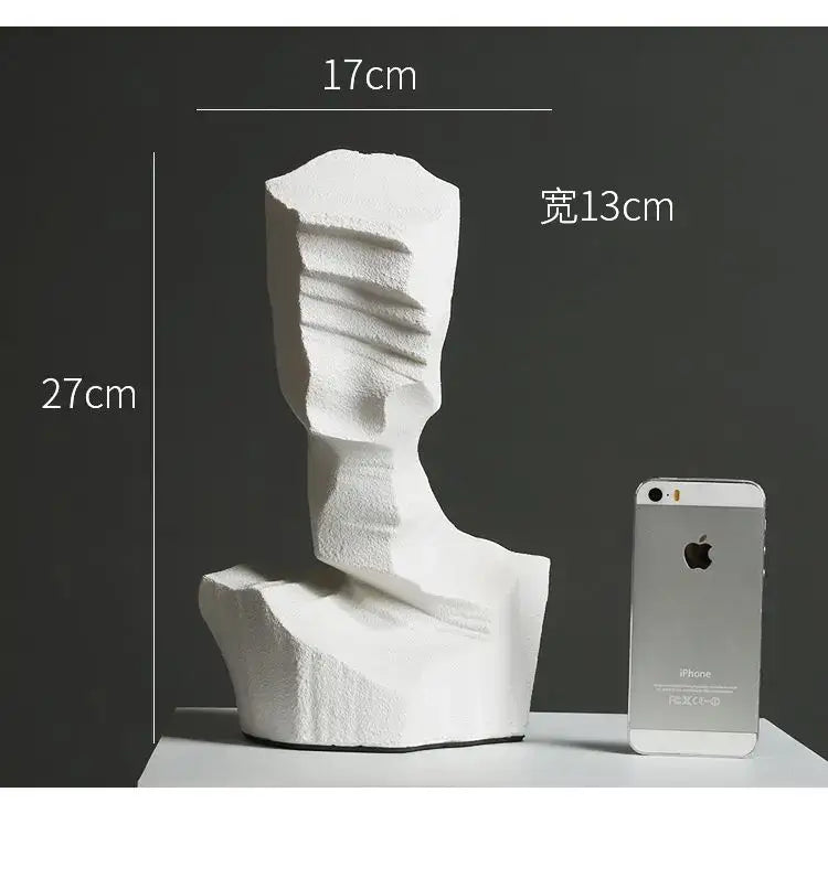 DecorBites™ Abstract Characters Sculpture Decoration for Modern Living Room Hotel Entry Wine Cabinet