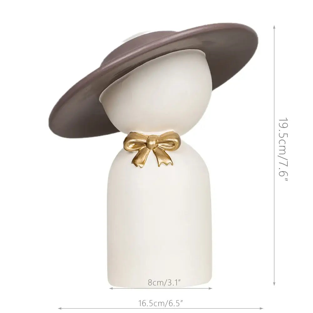 DecorBites™ Abstract Couple Bust Sculpture: Modern Decorative White Statue for Stylish Home Decor