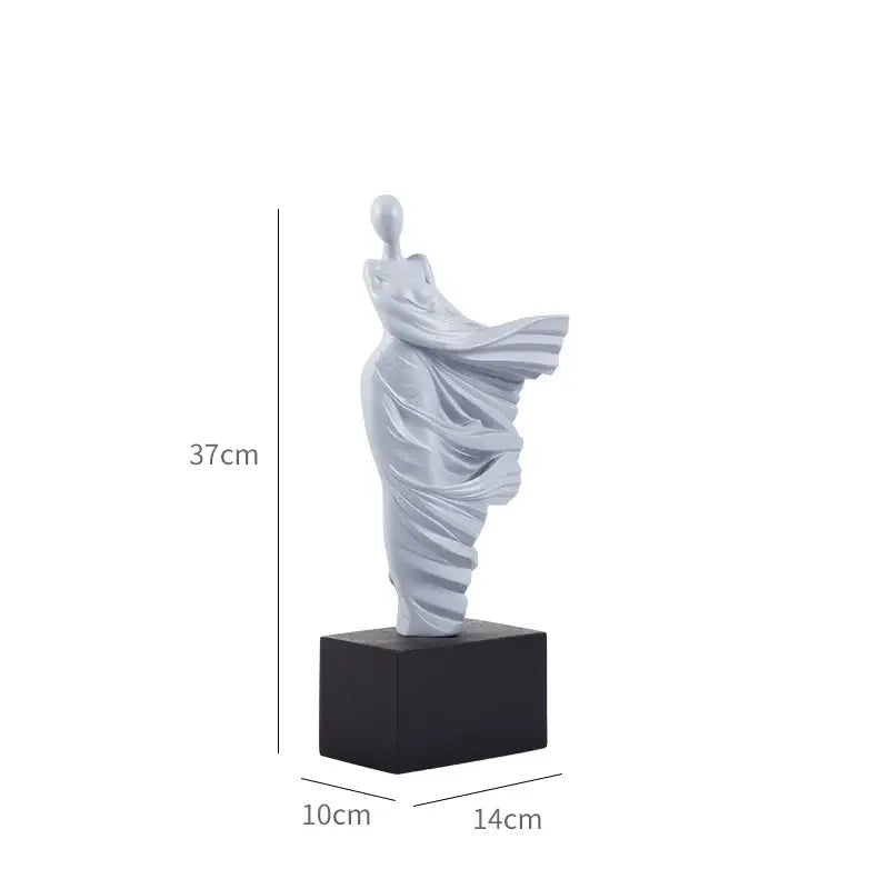 DecorBites™ Abstract Dancer Figure Resin Sculpture for Modern Home Decor