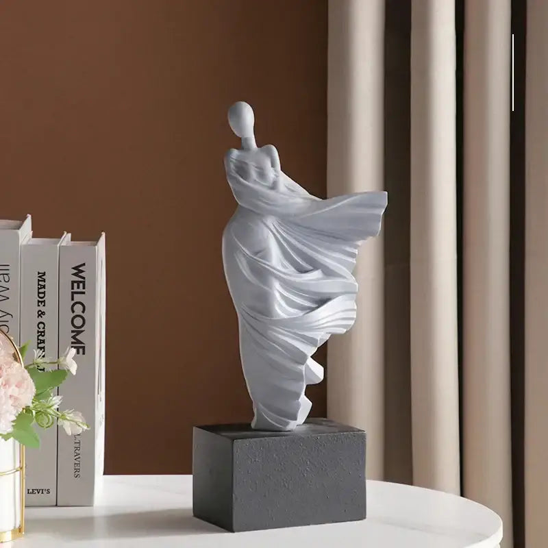 DecorBites™ Abstract Dancer Figure Resin Sculpture for Modern Home Decor