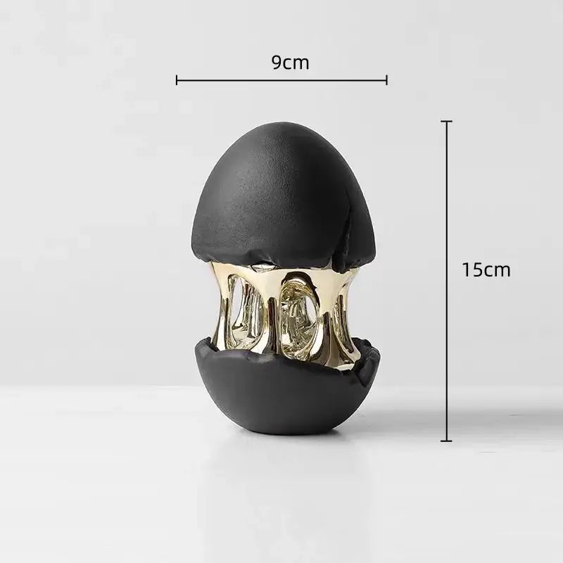 DecorBites™ Abstract Eggshell Hollow Out Cracked Egg Decorative Figurine