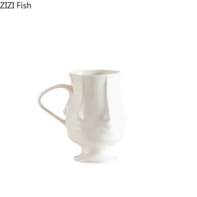 DecorBites™ Abstract Face Ceramic Coffee Mug Dining Table Teacup Juice Container