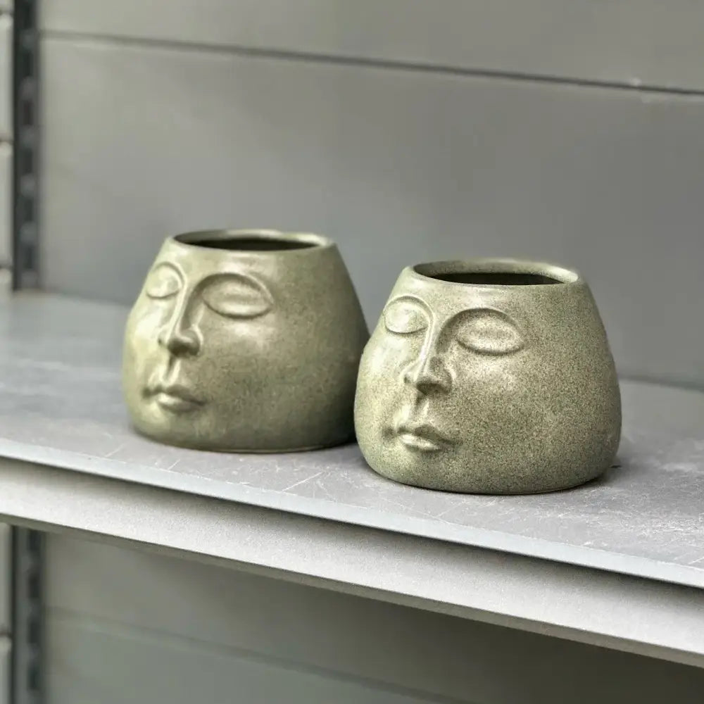 DecorBites™ Abstract Face Ceramic Flowerpot Vase Ashtray Plant Home Decor Accessories