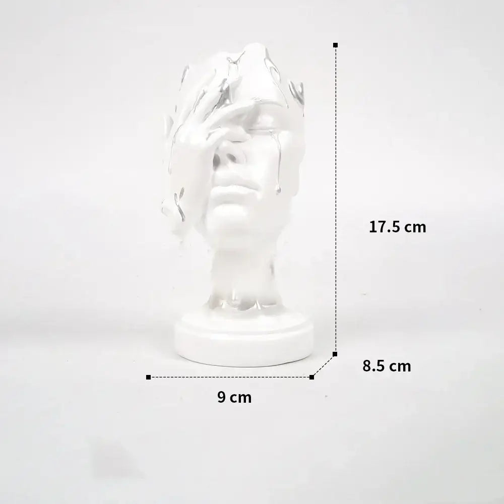 DecorBites™ Abstract Face Mask Silence Gold Resin Statue Home Decor Figurine